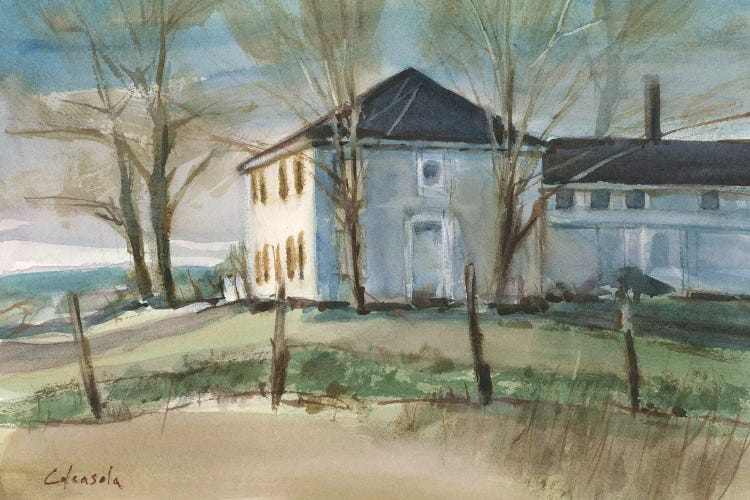 Old Colonial in Ellington Connecticut by Stephen Calcasola wall art