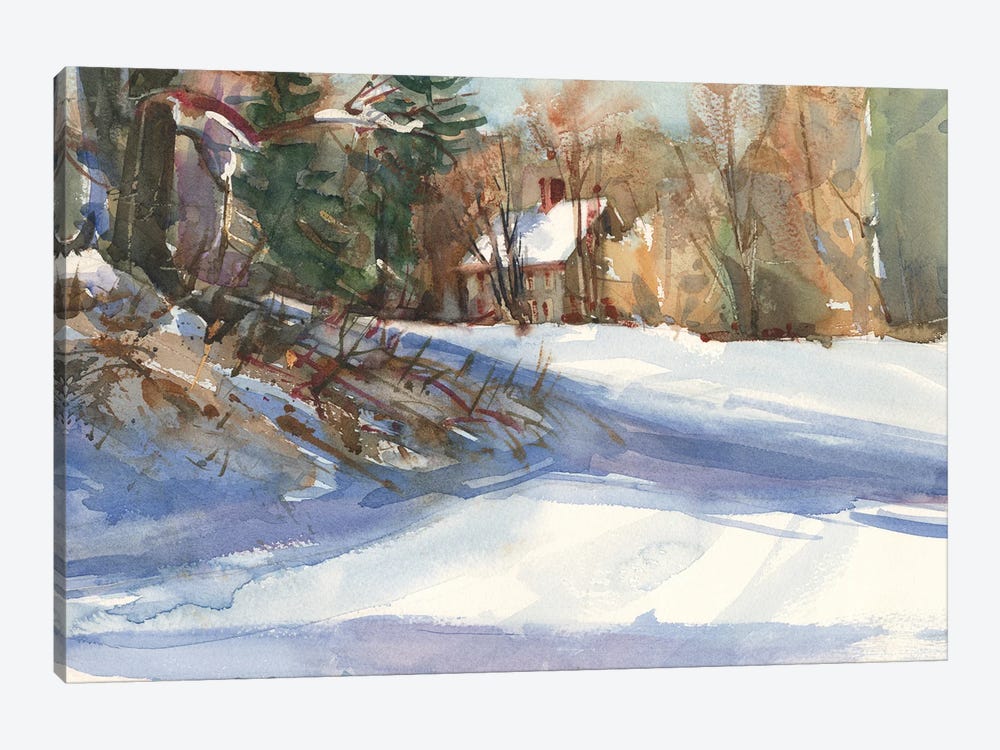 Snow Shadows by Stephen Calcasola 1-piece Canvas Print