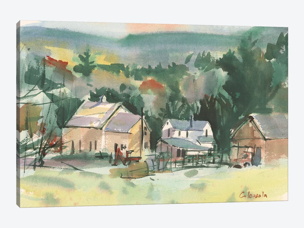 Valley Farm by Stephen Calcasola 1-piece Canvas Print