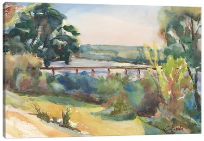 Connecticut River Railroad Bridge Canvas Art Print
