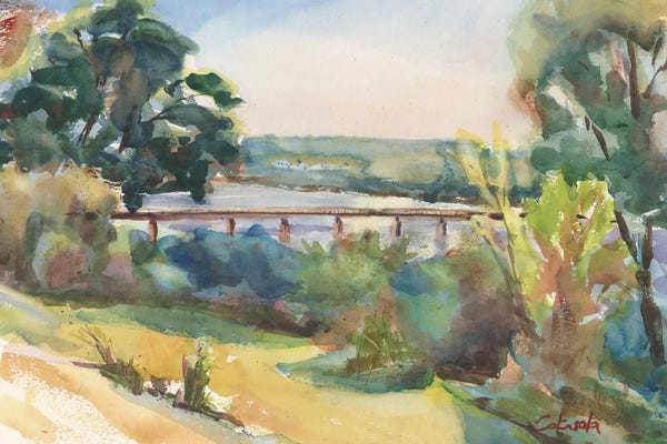 Stephen Calcasola: Connecticut River Railroad Bridge by Stephen Calcasola