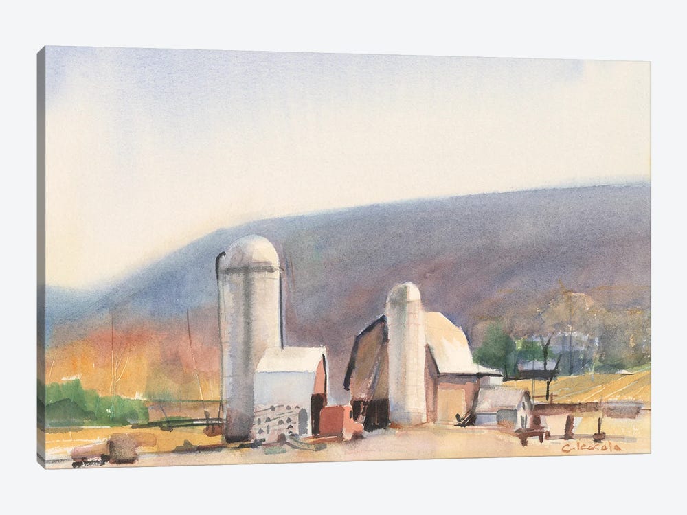 Farm in Ithaca NY by Stephen Calcasola 1-piece Canvas Artwork