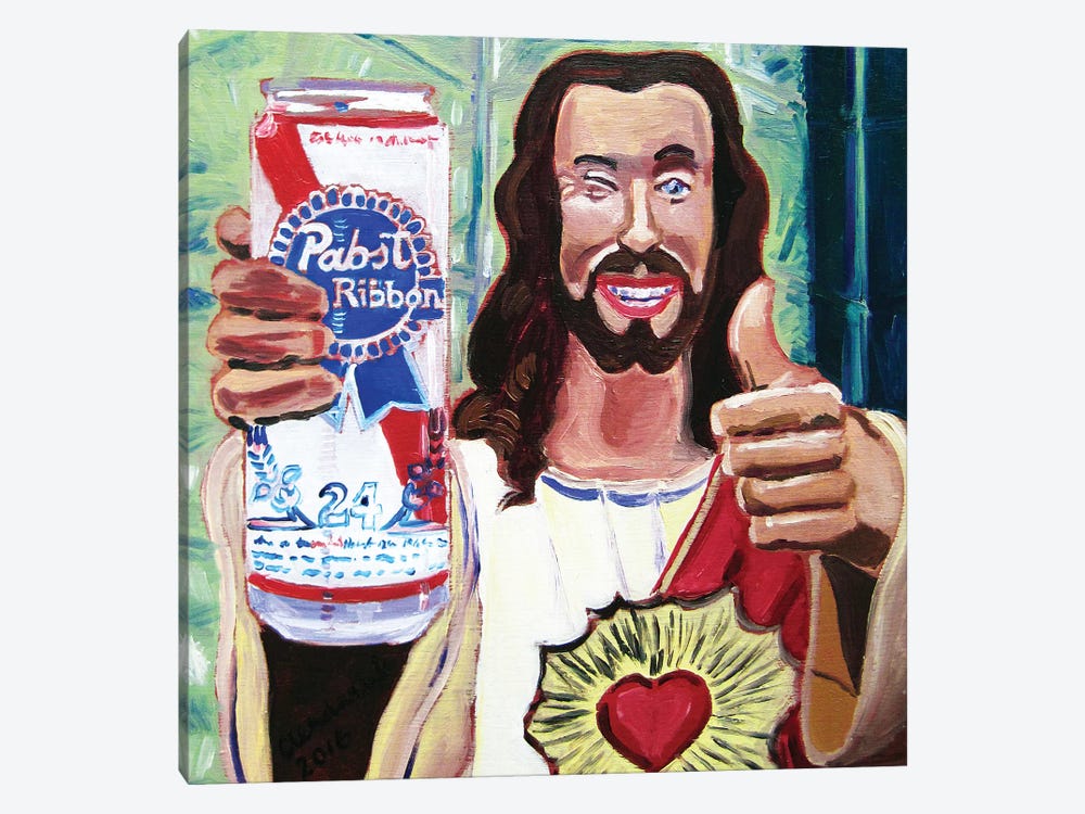 Buddy Christ by Scott Clendaniel 1-piece Canvas Print