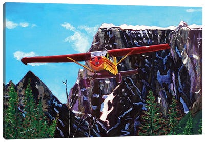 Castle Peak Fly By Canvas Art Print - Gearhead