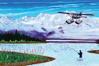 Catch And Release by Scott Clendaniel framed canvas print