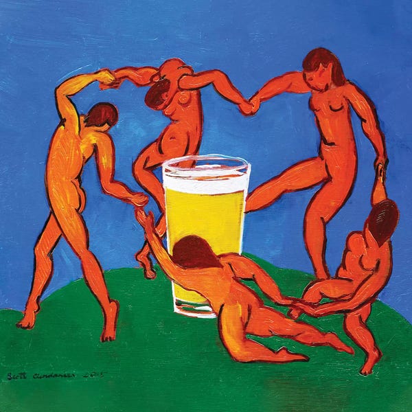 Artists Like Matisse: Dance Around The Pint by Scott Clendaniel
