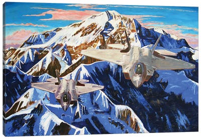 Denali F22 Rapture Canvas Art Print - Military Aircraft Art