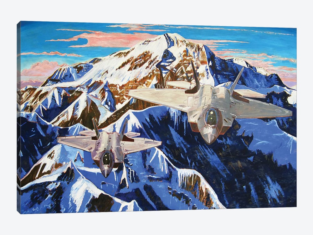 Denali F22 Rapture by Scott Clendaniel 1-piece Canvas Artwork