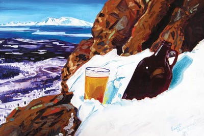 Homebrew On Flat Top by Scott Clendaniel framed canvas print