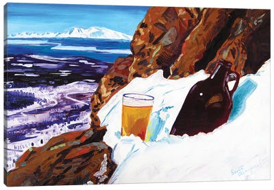 Homebrew On Flat Top Canvas Art Print - Scott Clendaniel