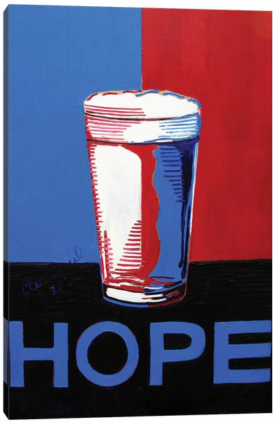 Hope Pint Canvas Art Print - Pop Art for Kitchen