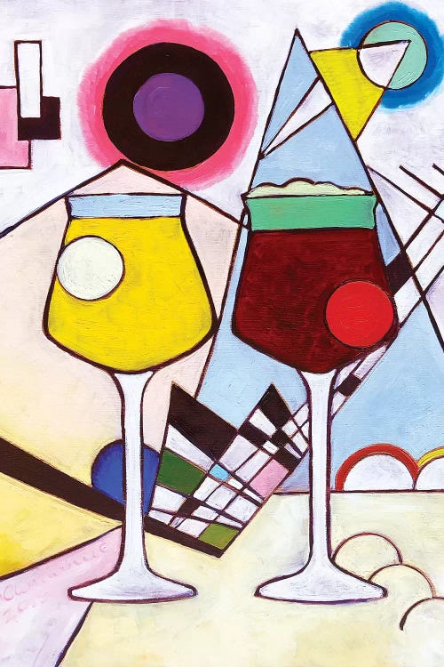 Kandinsky Teku Glasses by Scott Clendaniel wall art