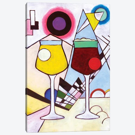 Kandinsky Teku Glasses Canvas Print #SCD27} by Scott Clendaniel Canvas Wall Art