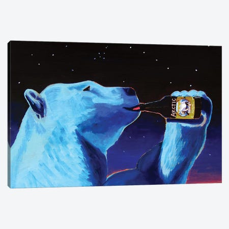 Arctic White Polar Bear Canvas Print #SCD2} by Scott Clendaniel Canvas Print