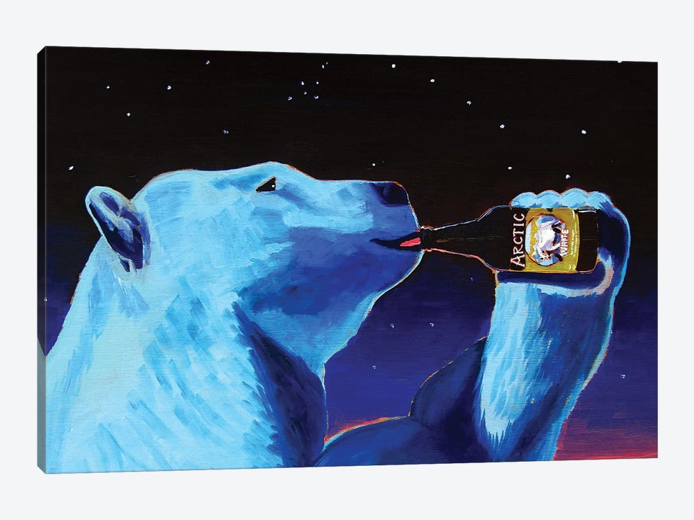 Arctic White Polar Bear by Scott Clendaniel 1-piece Canvas Art Print