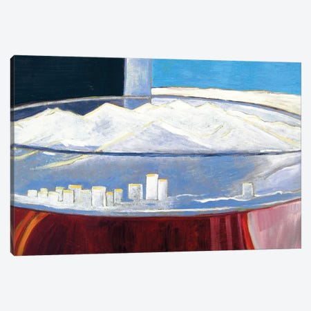 Pint With Anchorage Skyline Canvas Print #SCD34} by Scott Clendaniel Canvas Art Print