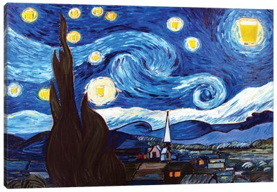 Starry Pint Canvas Art Print - Scott Clendaniel