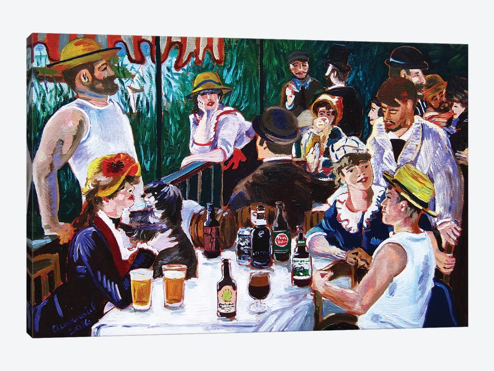 Tasting Of The Beer Party by Scott Clendaniel 1-piece Canvas Wall Art