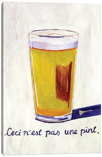 This Is Not A Pint Canvas Art Print - Beer Art