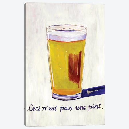 This Is Not A Pint Canvas Print #SCD49} by Scott Clendaniel Art Print