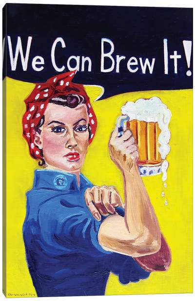 We Can Brew It Canvas Art Print - Beer Art