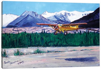 Wrangell Mountain Landing Canvas Art Print - Scott Clendaniel
