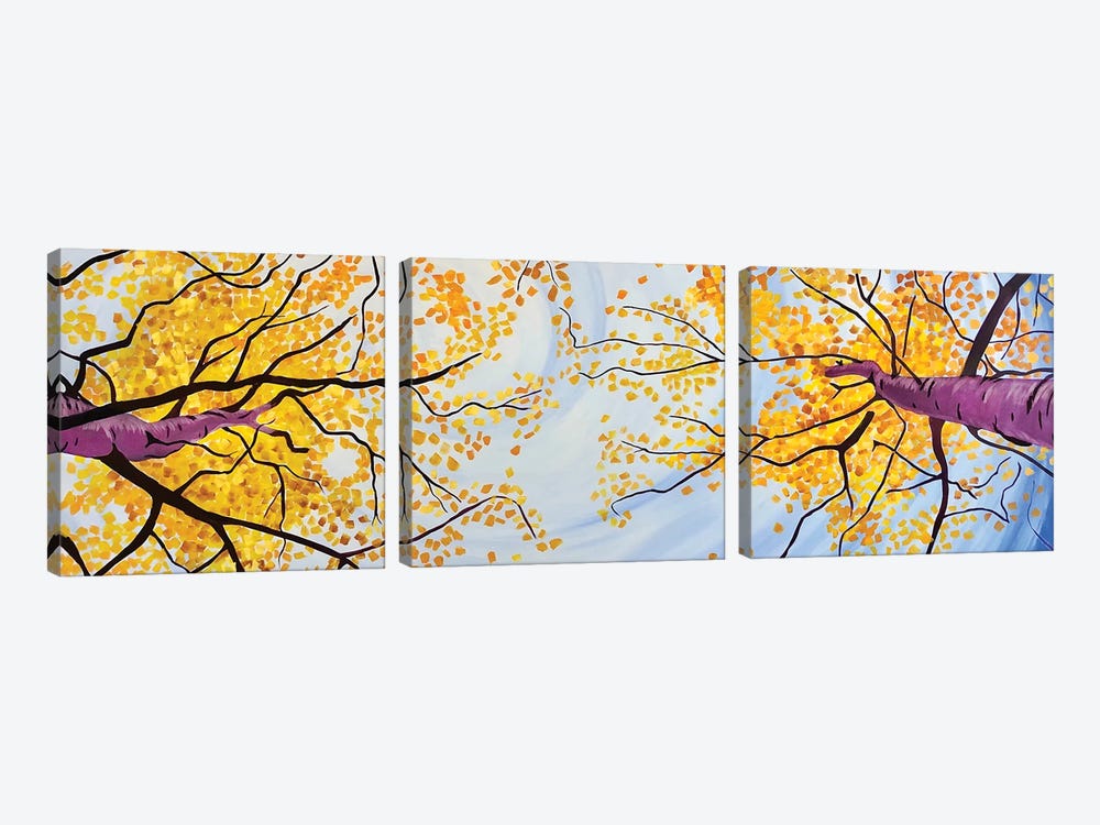 Autumn Overhead by Scott Clendaniel 3-piece Canvas Art Print