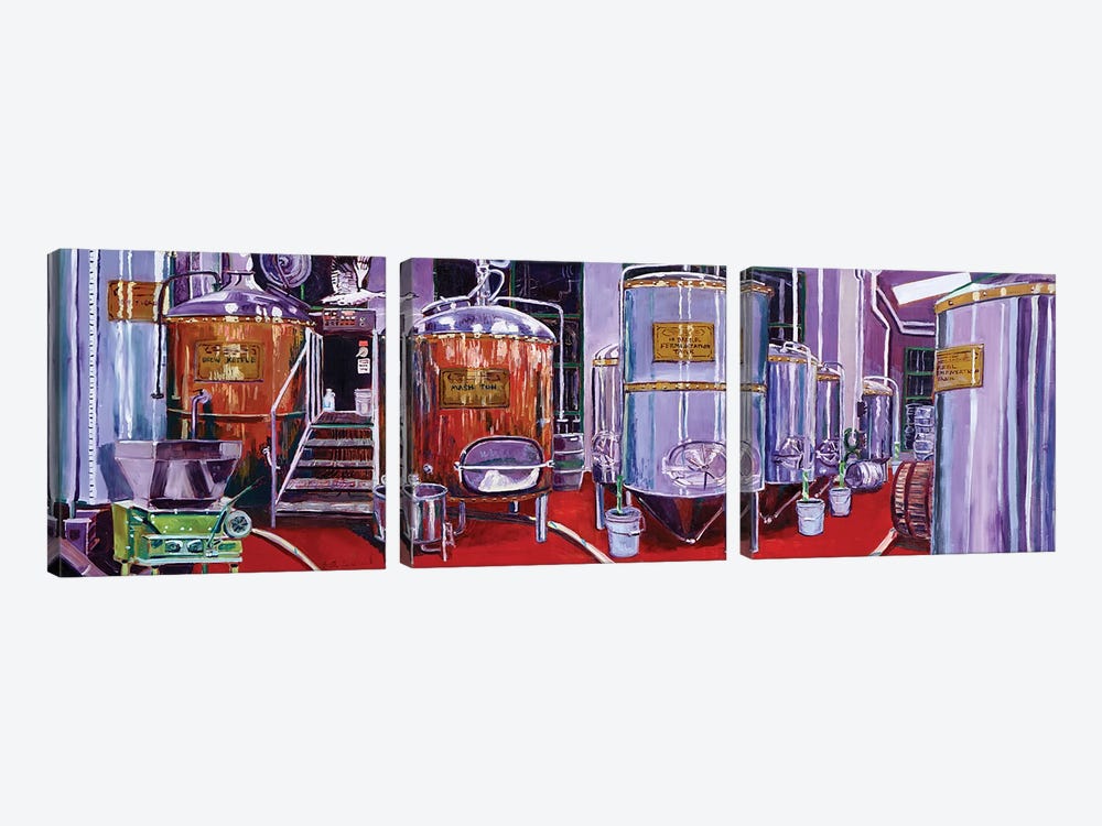 Brewing Process by Scott Clendaniel 3-piece Canvas Artwork