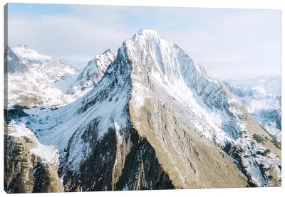 Lone And Epic Mountain Peak Canvas Art Print - Michael Schauer