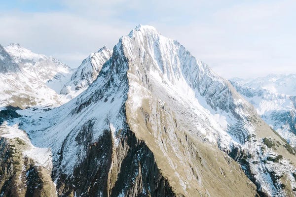 Michael Schauer: Lone And Epic Mountain Peak by Michael Schauer