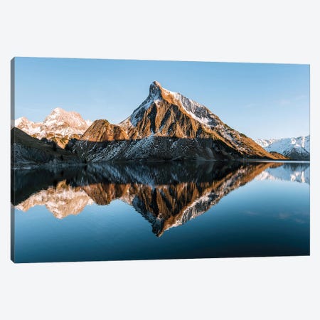 Perfect Reflection Of A Mountain Lake During Sunset Canvas Print #SCE102} by Michael Schauer Art Print