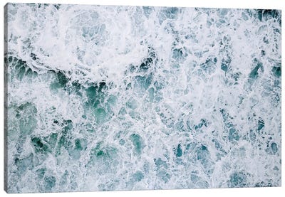 Abstract Splashing Water Waves In The Ocean Canvas Art Print - Michael Schauer