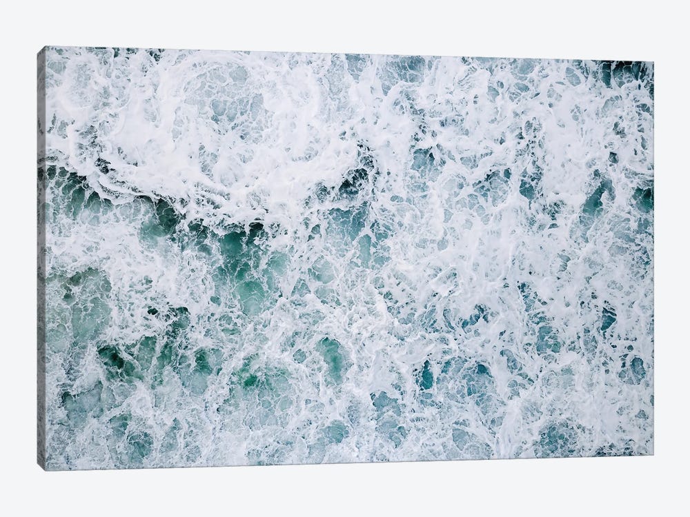Abstract Splashing Water Waves In The Ocean by Michael Schauer 1-piece Canvas Print