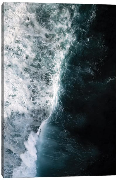 Sunshine On A Breaking Wave Canvas Art Print - Aerial Photography