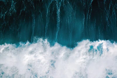 Powerful Breaking Wave In The Ocean by Michael Schauer framed wall art
