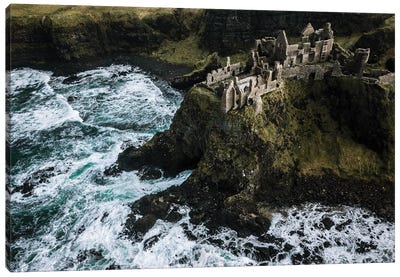 Castle Ruin By The Sea Canvas Art Print - Michael Schauer