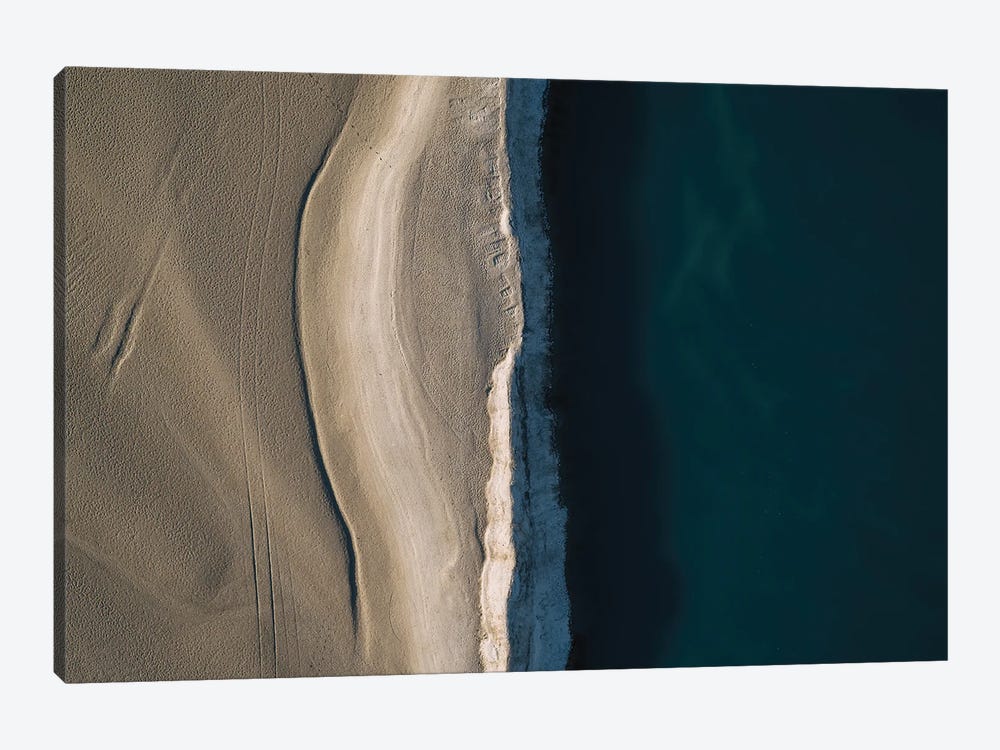 Footsteps In The Sand - Minimalist Beachside by Michael Schauer 1-piece Art Print
