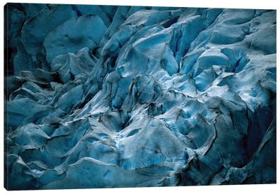 Blue Glacier In Norway Canvas Art Print - Glacier & Iceberg Art