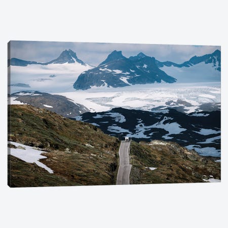 Caravan Traveling Along On A Mountain Road In Norway Canvas Print #SCE139} by Michael Schauer Canvas Art
