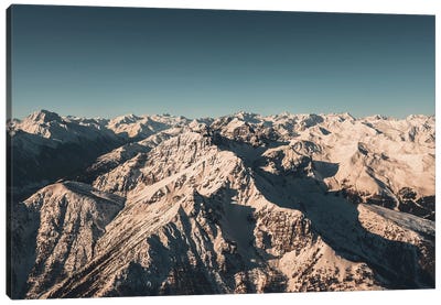 Mountain Range In The Austrian Alps During Sunrise Canvas Art Print - Michael Schauer