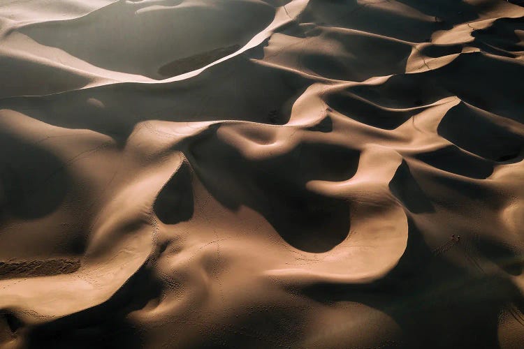 Lovers In The Sand - Desert Dunes From Above