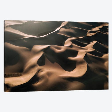 Lovers In The Sand - Desert Dunes From Above Canvas Print #SCE142} by Michael Schauer Canvas Print