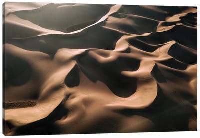 Lovers In The Sand - Desert Dunes From Above Canvas Art Print - Michael Schauer