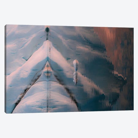 Reflection Of An Iceberg In Greenland During Sunset Canvas Print #SCE150} by Michael Schauer Canvas Wall Art