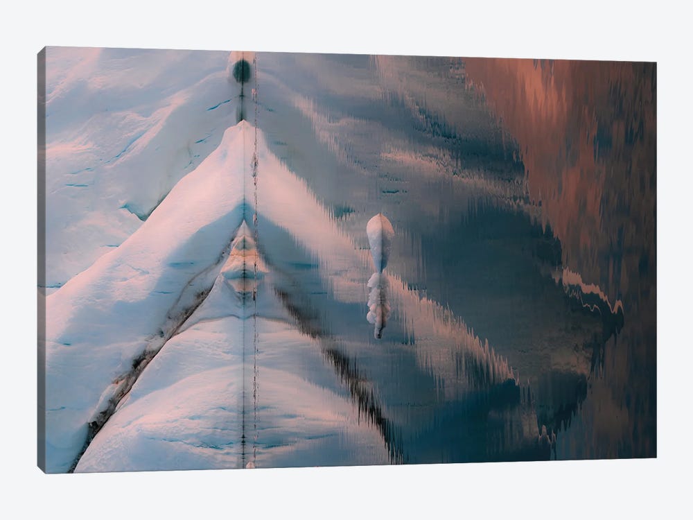 Reflection Of An Iceberg In Greenland During Sunset by Michael Schauer 1-piece Canvas Art