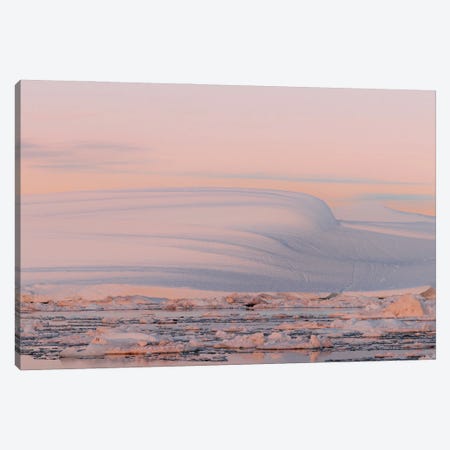 Smooth And Minimalist Iceberg In Greenland During Sunset Canvas Print #SCE151} by Michael Schauer Canvas Art