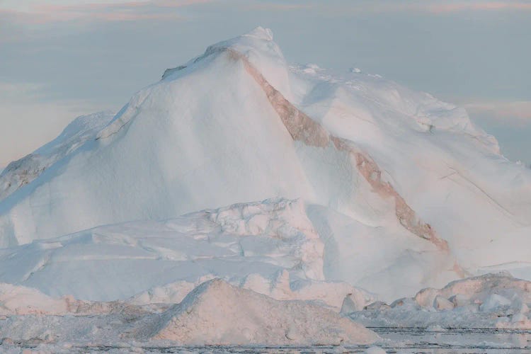 Iceberg In Warm Sunset Light