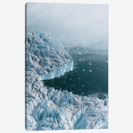 Moody And Hazy Greenland Glacier From Above Canvas Print #SCE155} by Michael Schauer Art Print