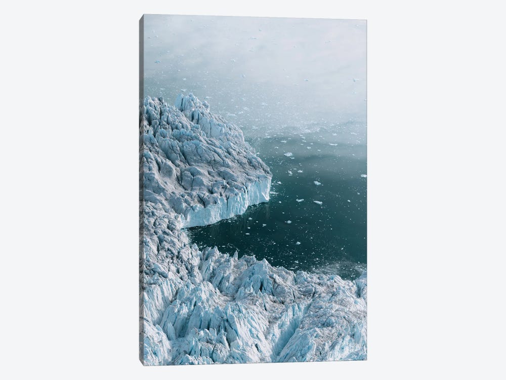 Moody And Hazy Greenland Glacier From Above by Michael Schauer 1-piece Canvas Art Print