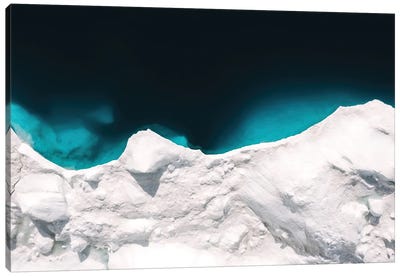 Minimalist Iceberg In Greenland Canvas Art Print - Glacier & Iceberg Art
